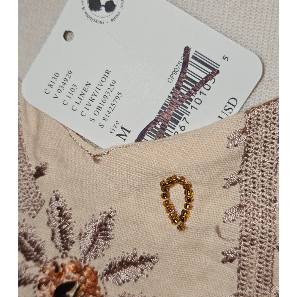 FREE PEOPLE Crystal Cove Set / Linen Size M - Picture 7 of 10